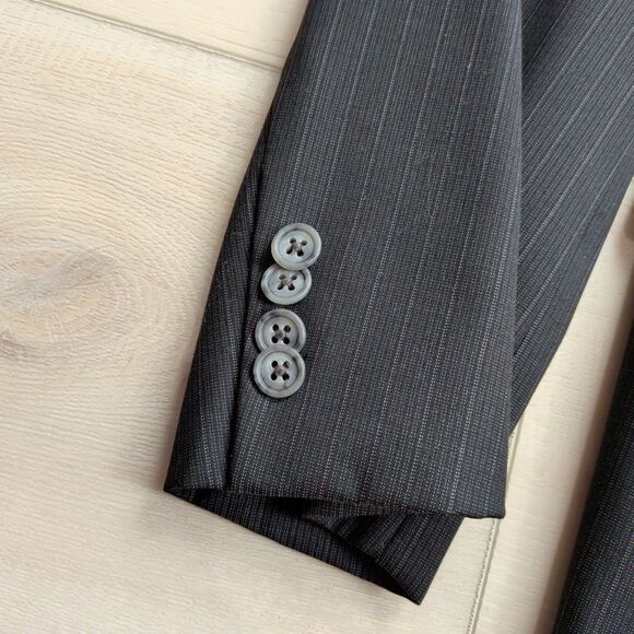 Loro Piana Joseph Abboud Blazer Sport Jacket Mens 44R Super 130's Wool Black - Picture 4 of 16